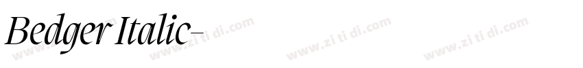 Bedger Italic字体转换 Bedger Italic字体转换